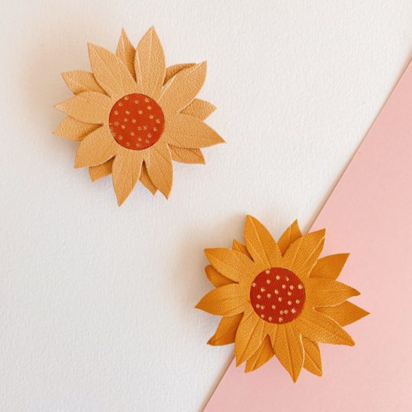Broches fleurs de tournesol