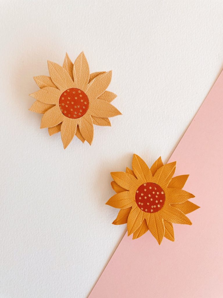 Broches fleurs de tournesol