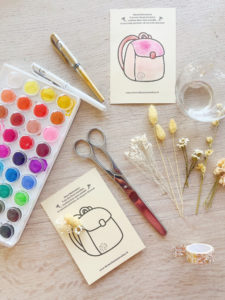 carte illustration poétique merci maîtresse cadeau de fin d'année original et personnalisé © du vent dans mes valises