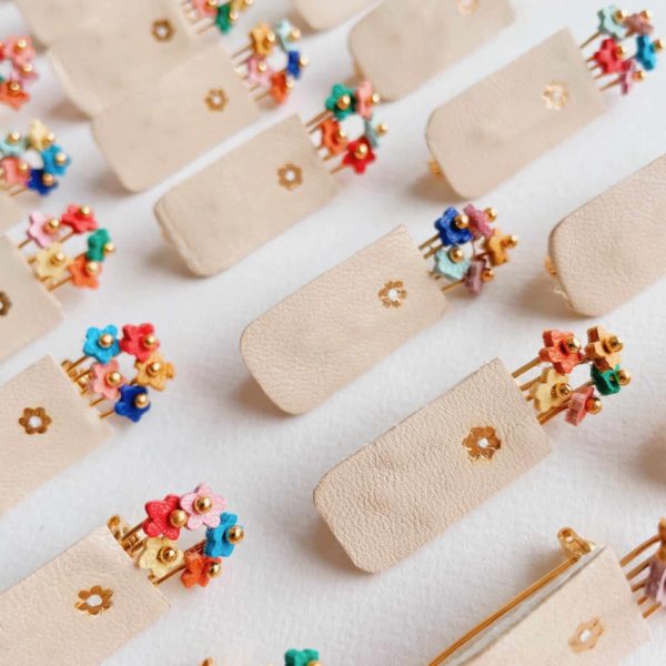 Broches bouquets de fleurs françaises