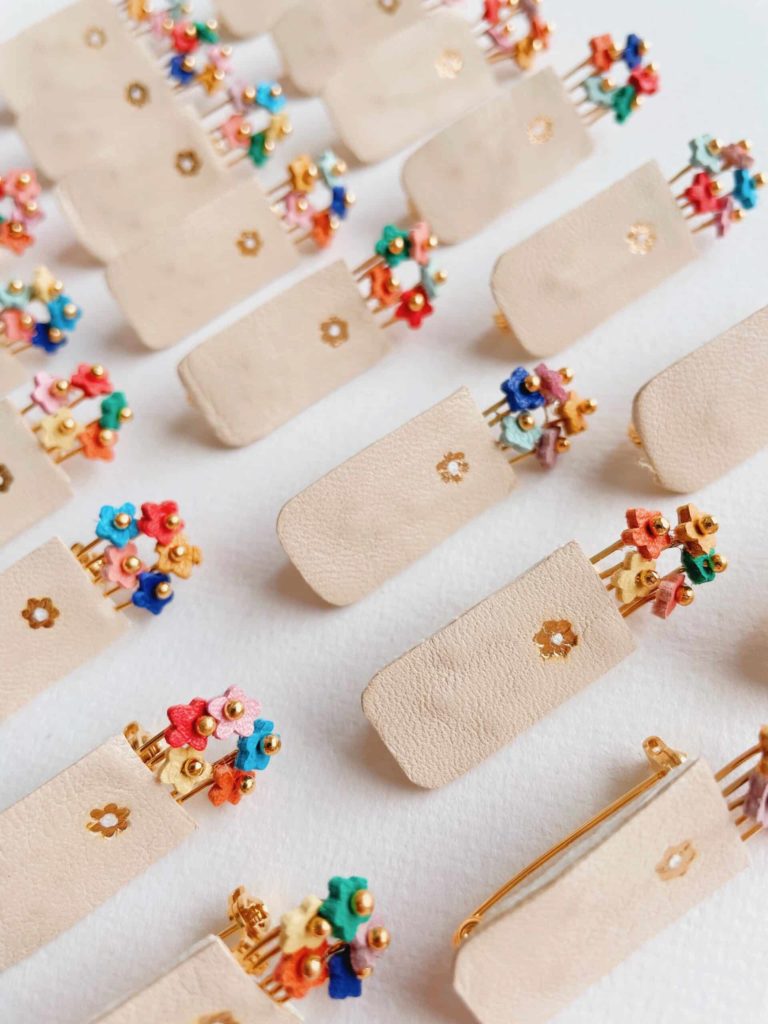 Broches bouquets de fleurs françaises