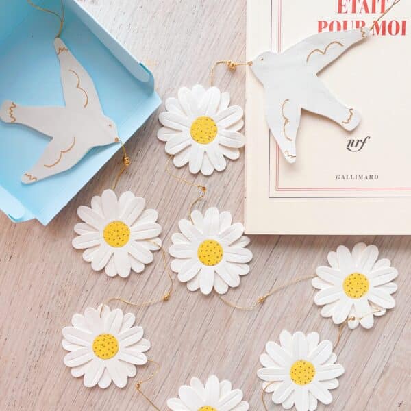 Guirlande ribambelle fleurs et oiseaux